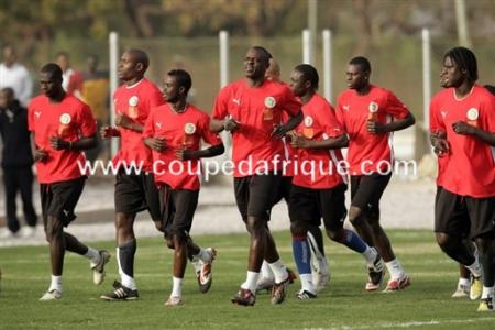 galop d'entrénement des lions au ghana